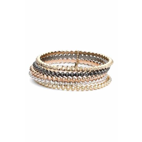 Kendra Scott Remy Stackable Bracelets Mixed Metal Spiky - Picture 1 of 6